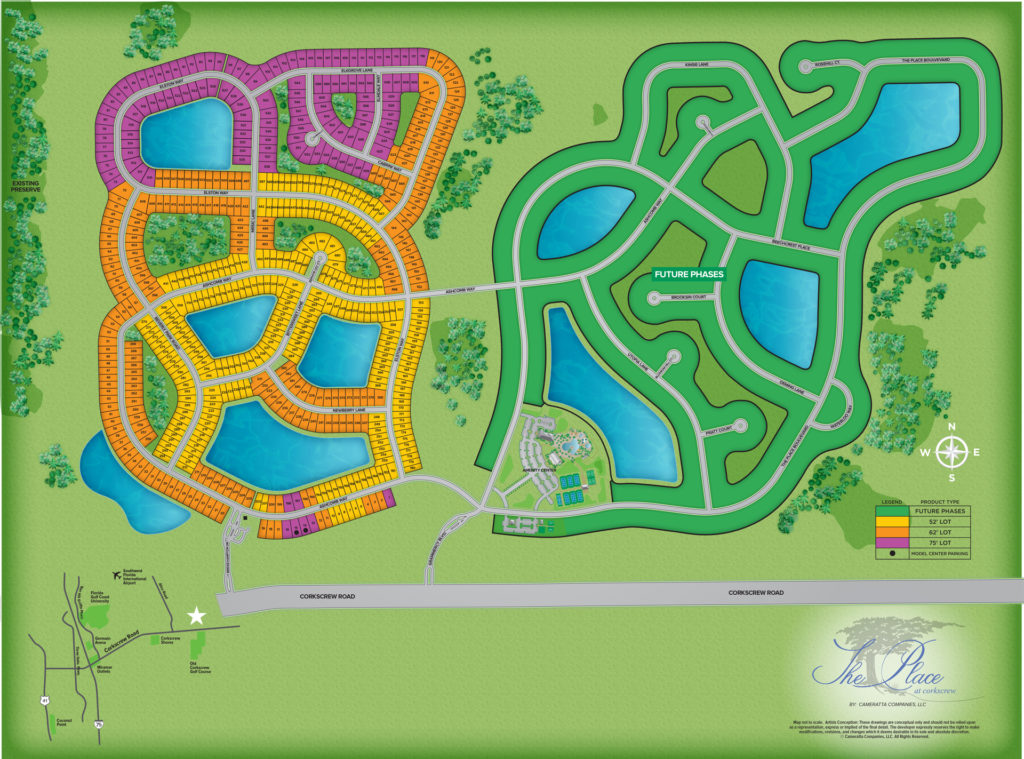 The Place at Corkscrew Site Map