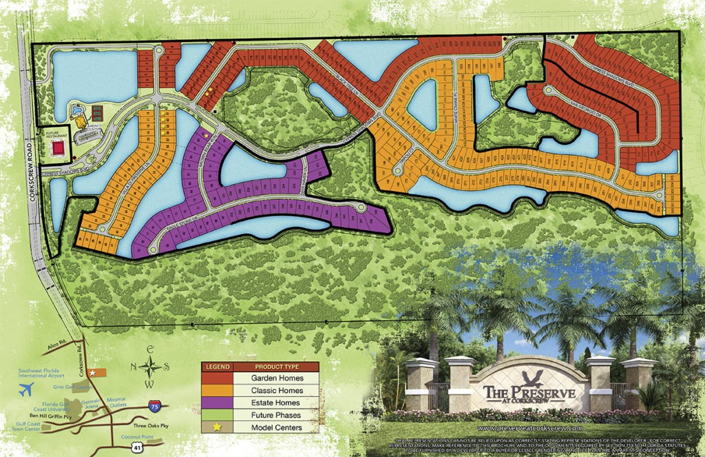 Site Map of The Preserve at Corkscrew